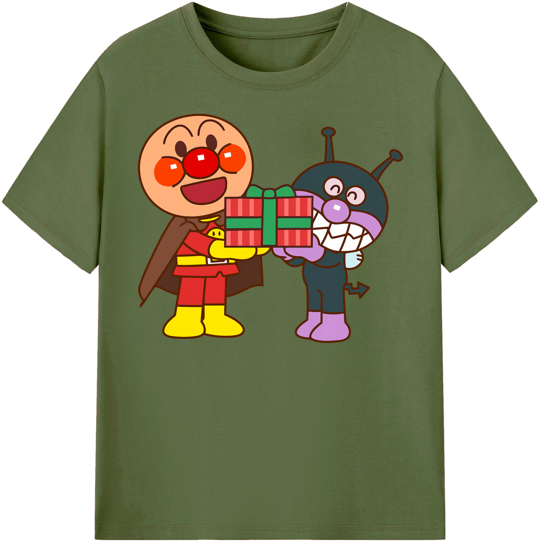 （画像用） アンパンマン Anpanman 綿100％半袖Tシャツ（フロントプリント）